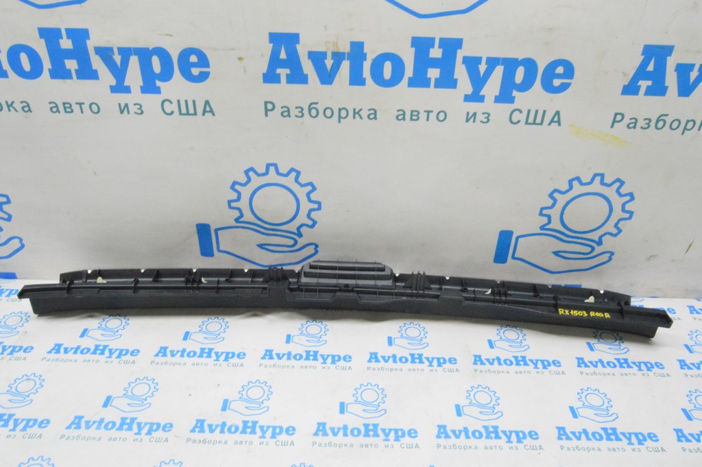 Накладка проема багажника Lexus RX350 RX450h 10-15 черн с хром (03) примят, царапины — фото 4