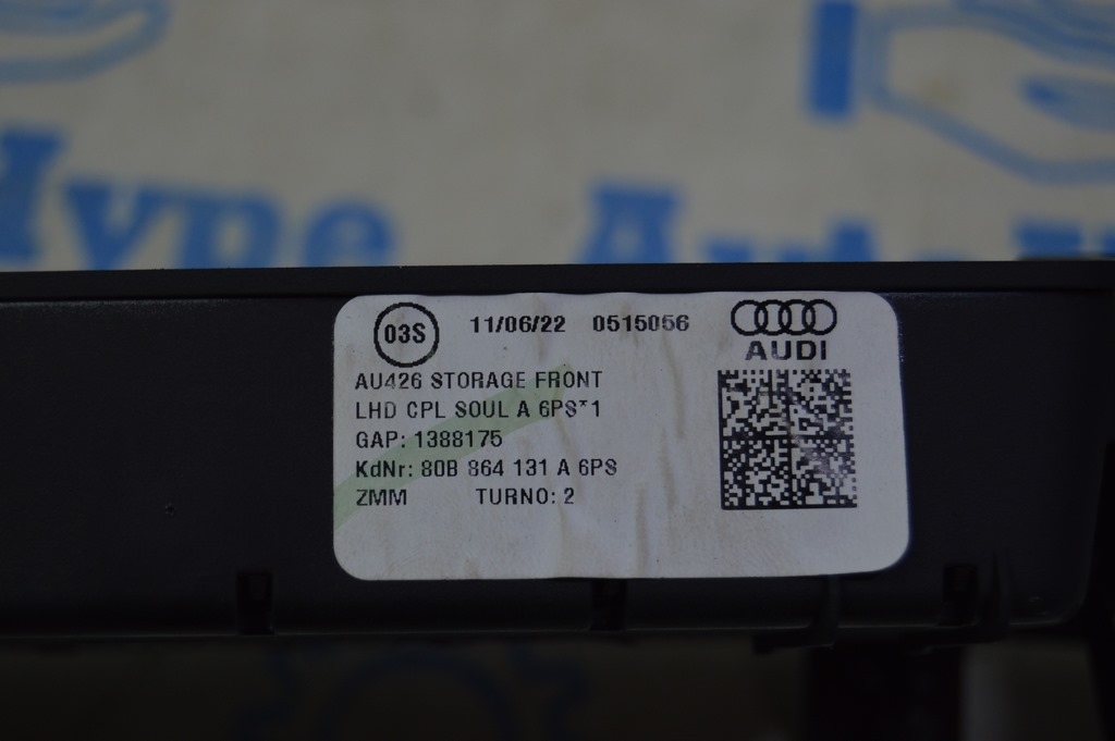 Накладка центральной консоли передняя под кнопку start/stop Audi Q5 80A 18-24 черная — фото 3