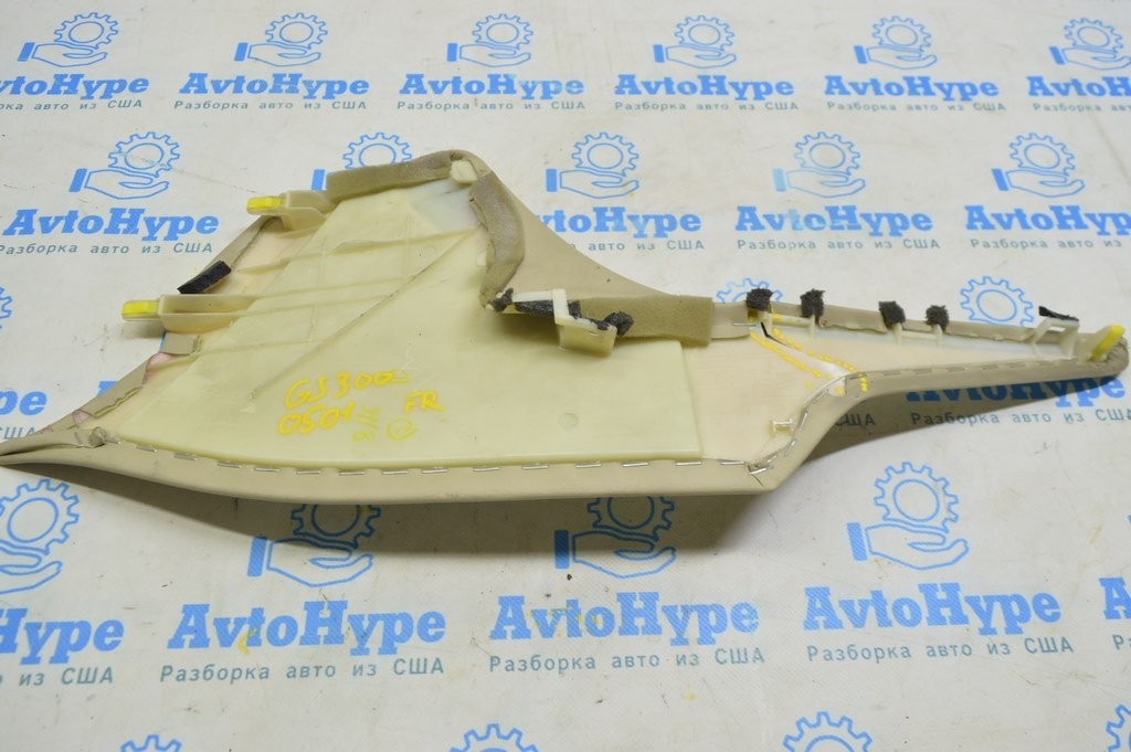 Накладка центральной консоли правая Lexus GS300 GS350 GS430 GS450h 06-09 кожа беж (01) треснут — фото 2