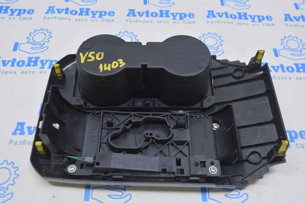 Накладка центральной консоли с подстакан Toyota Camry v50 12-14 usa под сер дерево, без подогр — фото 4