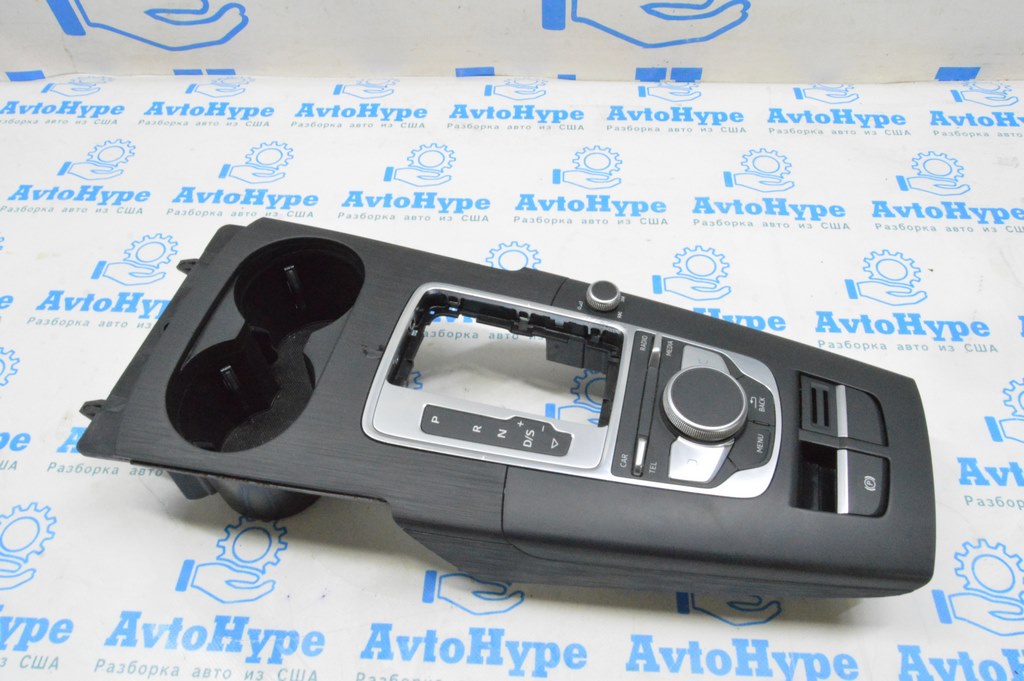 Накладка центральной консоли с подстаканниками в сборе Audi A3 8V 15-20 (02)