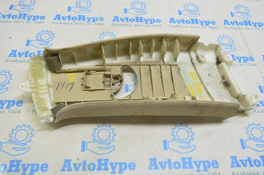 Накладка центральной стойки верхняя ремень левая Lexus GS300 GS350 GS430 GS450h 06-09 бежевая — фото 2