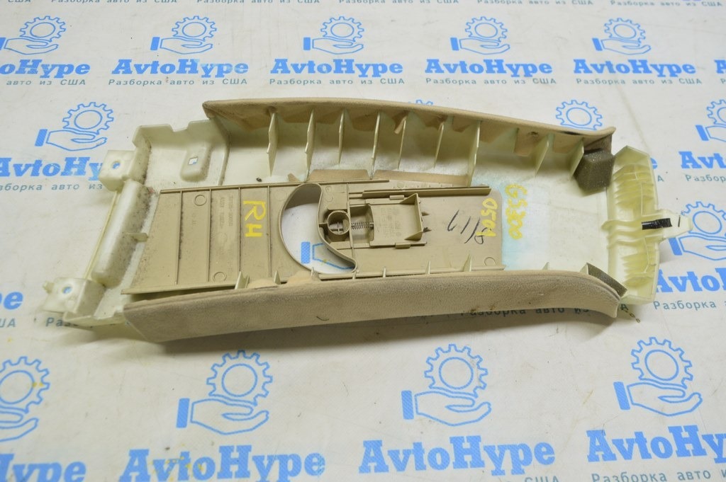 Накладка центральной стойки верхняя ремень правая Lexus GS300 GS350 GS430 GS450h 06-09 бежевая — фото 2