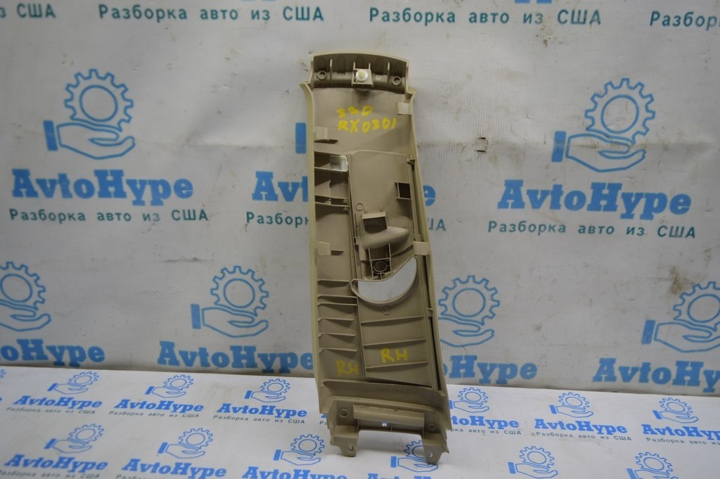 Накладка центральной стойки верхняя ремень правая Lexus RX300 RX330 RX350 RX400h 04-09 беж — фото 2