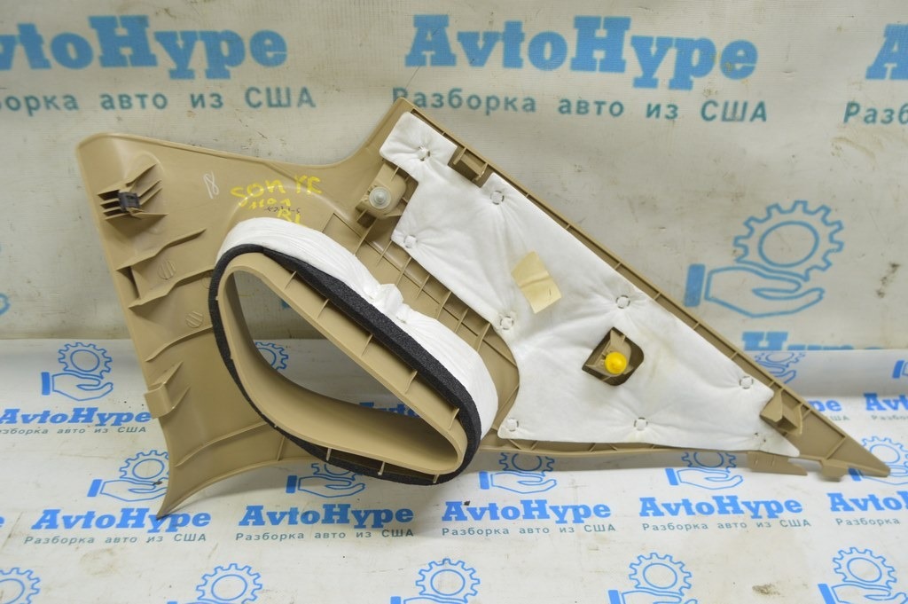 Накладка задней стойки левая Hyundai Sonata 11-15 беж — фото 2