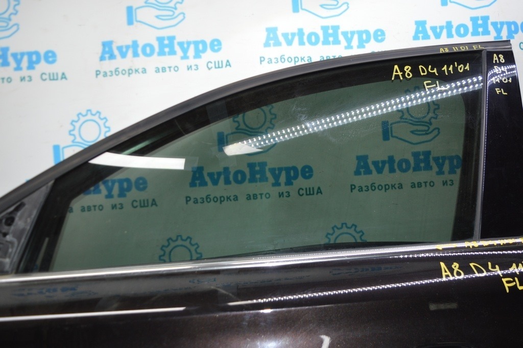 Направляющая (уплотнитель) стекла двери перед лев Audi A8 D4 10-17 4H0837431
