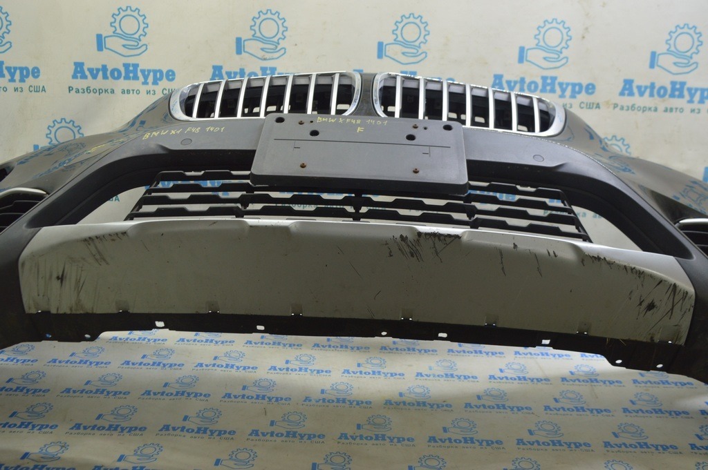 Нижняя решетка переднего бампера центр BMW X1 F48 16-19 Basis, X-line