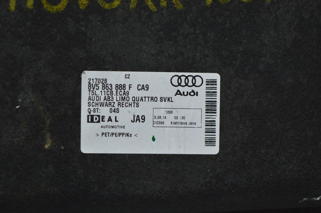 Обшивка арки правая Audi A3 8V 15-20 4d, 5d, без заднего airbag, AWD — фото 3