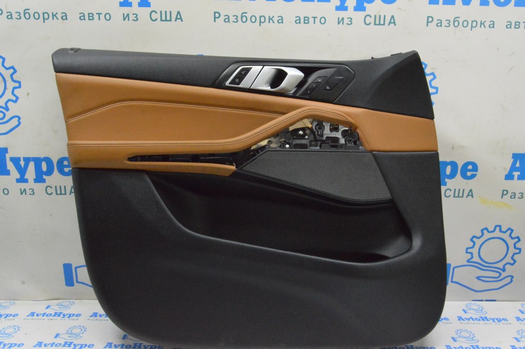 Обшивка двери (карточка) перед лев BMW X5 G05 19-23 коричн