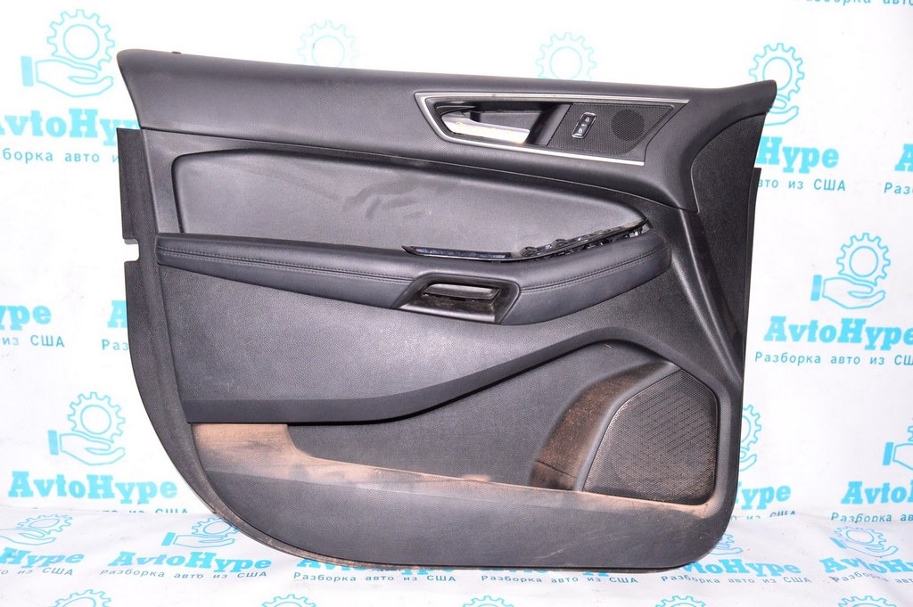 Обшивка двери (карточка) перед лев Ford Edge 16- черн кожа (04)