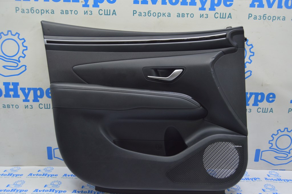 Обшивка двери (карточка) перед лев Hyundai Tucson 22- правый руль(01) кожа черн, примята