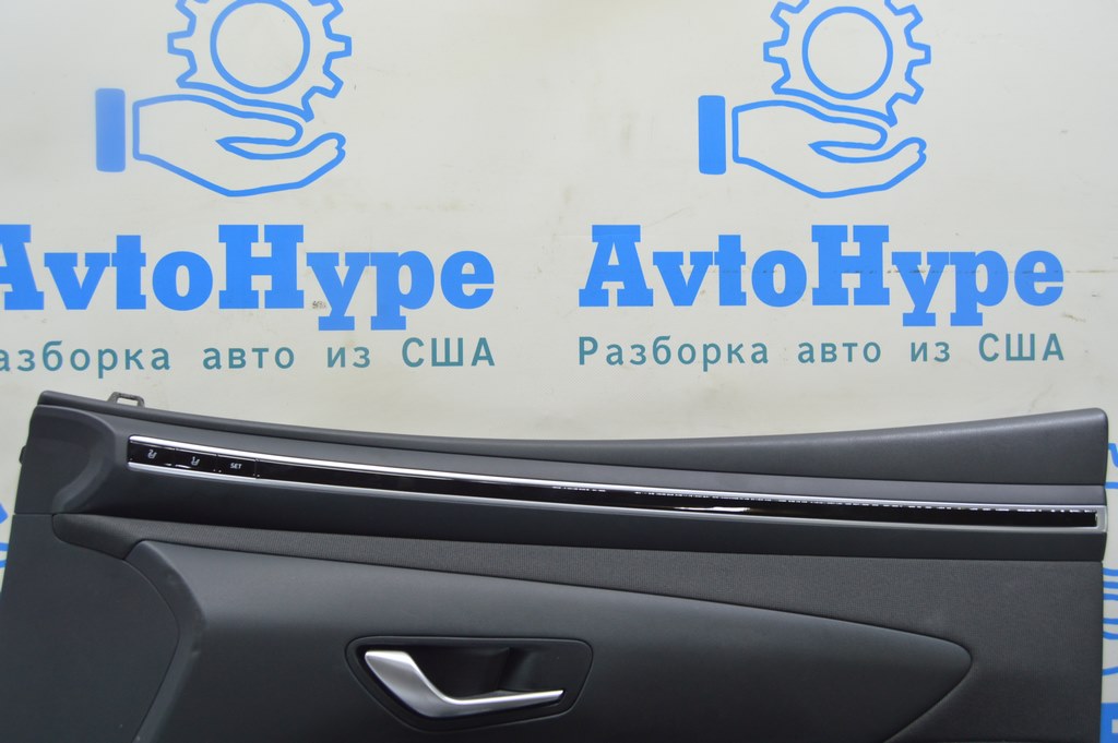 Обшивка двери (карточка) перед прав Hyundai Tucson 22- правый руль (01) кожа черн — фото 2