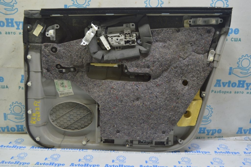 Обшивка двери карточка передняя левая Lexus RX300 RX330 RX350 RX400H 04-09 серая (02) примята — фото 3