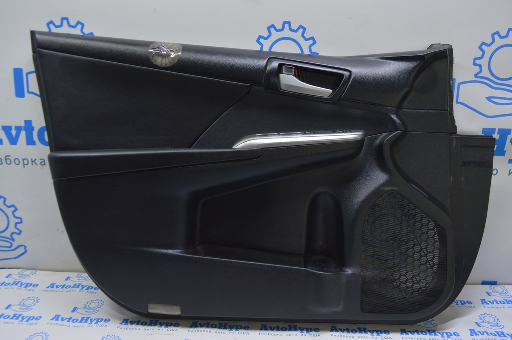 Обшивка двери карточка передняя левая Toyota Camry v50 12-14 usa\euro черн (03)