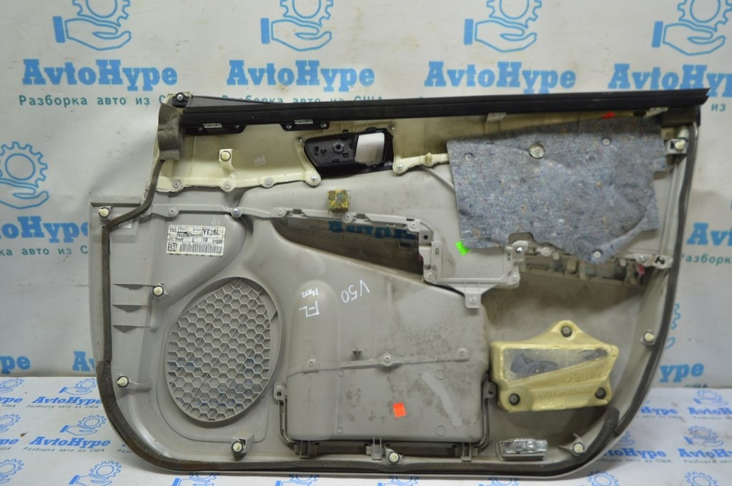 Обшивка двери карточка передняя левая Toyota Camry v50 12-14 usa серая, серая вставка — фото 4