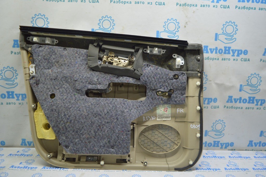 Обшивка двери карточка передняя правая Lexus RX300 RX330 RX350 RX400h 04-09 беж (01) идел — фото 4