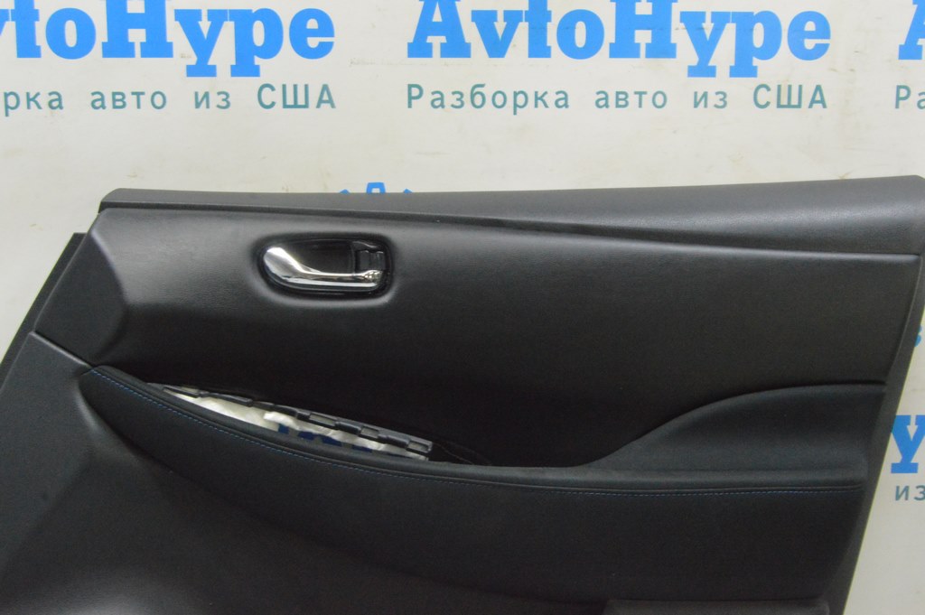 Обшивка двери карточка передняя правая Nissan Leaf 18-21 черная тряпка (02) — фото 2