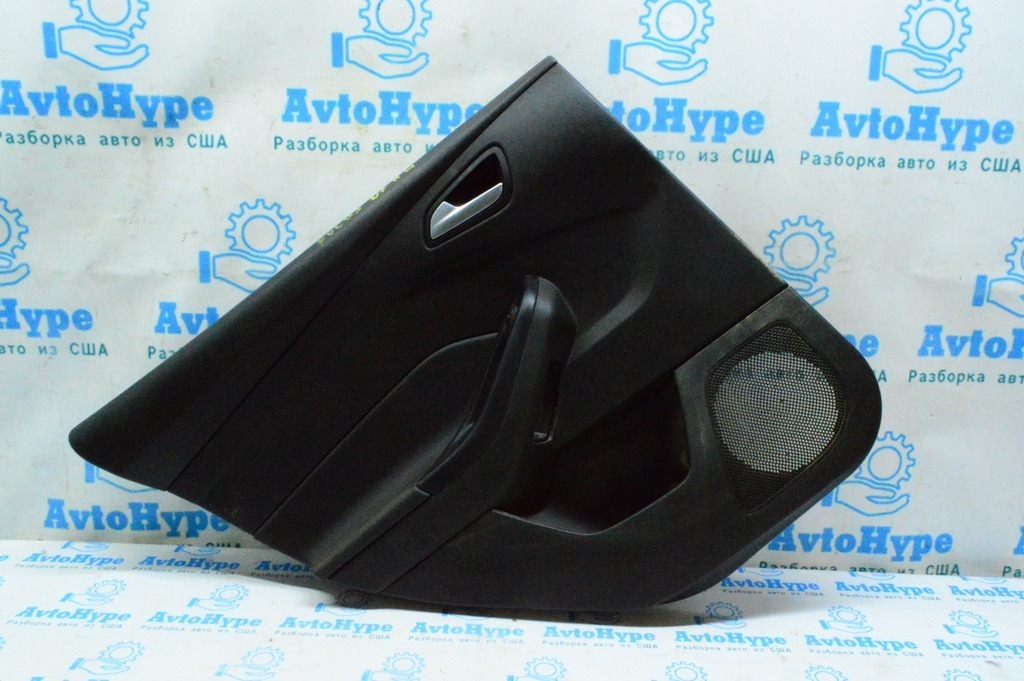Обшивка двери (карточка) зад лев Ford Focus mk3 11-18 черн