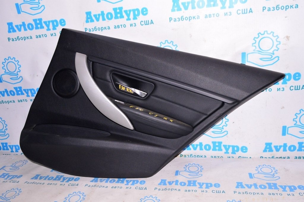 Обшивка двери (карточка) зад прав BMW 3 F30 12-19 чёрная (01)