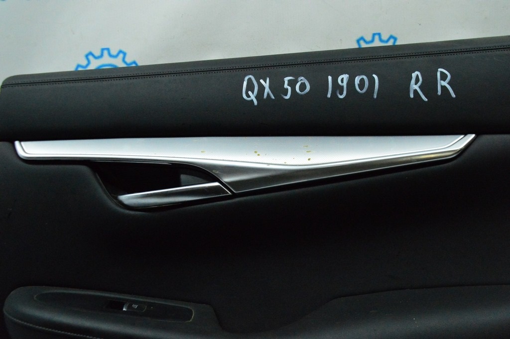 Обшивка двери (карточка) зад прав Infiniti QX50 19- черн (01) — фото 2