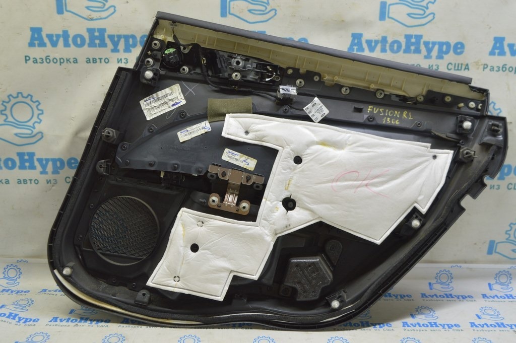 Обшивка двери карточка задняя левая Ford Fusion mk5 13-16 titanium черн (06) — фото 2