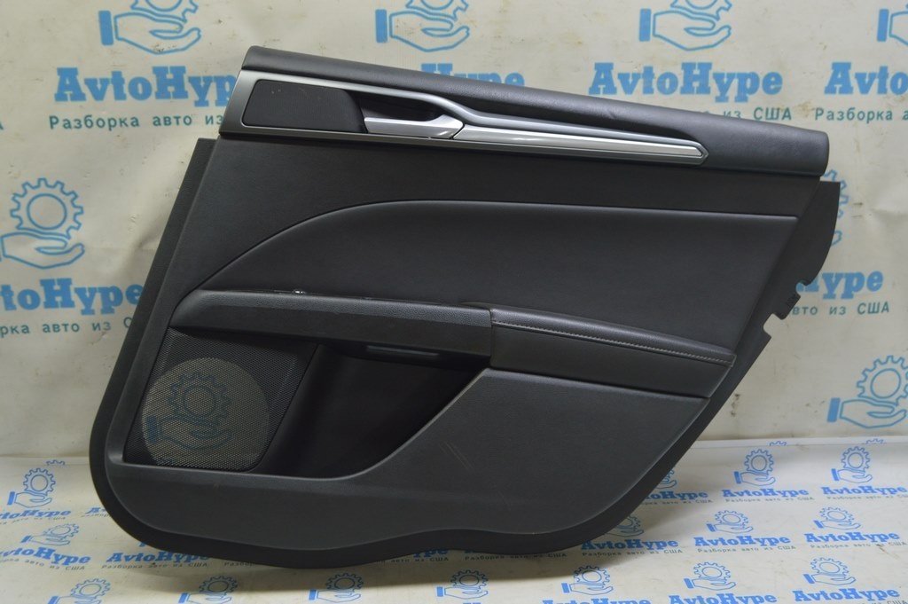 Обшивка двери карточка задняя правая Ford Fusion mk5 13-16 черн кожа (06) Titanium