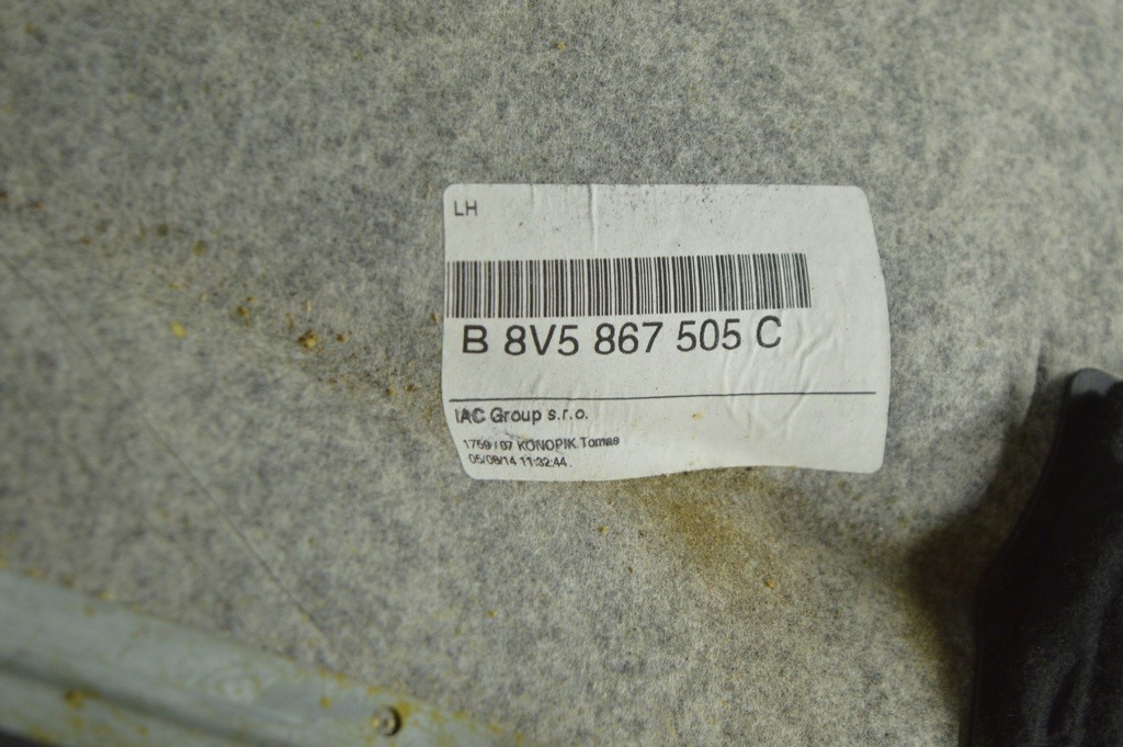 Обшивка потолка Audi A3 8V 15-16 черная, под люк, примята ткань — фото 4