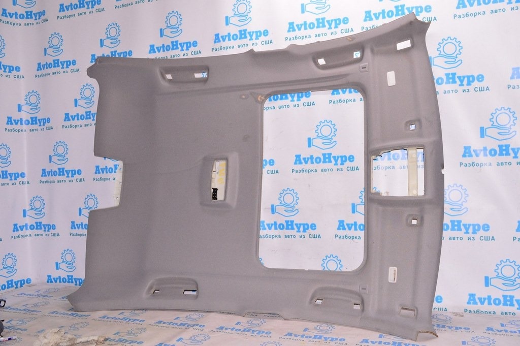 Обшивка потолка BMW 3 F30 4d 12-19 под люк, серая (01) залом посередине