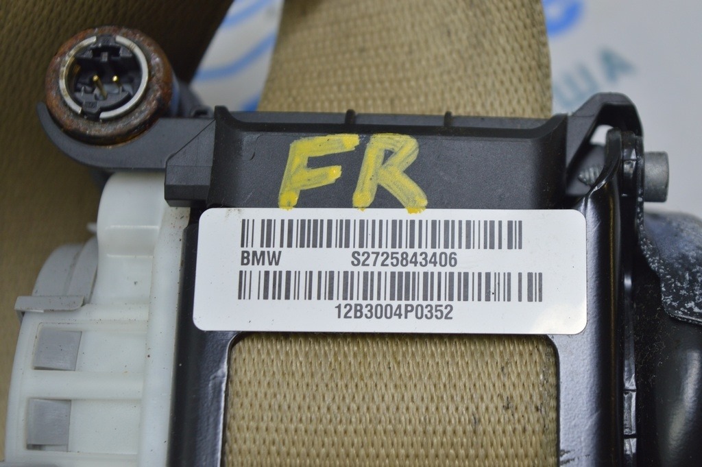 Пассажирский ремень безопасности BMW X3 F25 11-17 (02) бежевый — фото 3