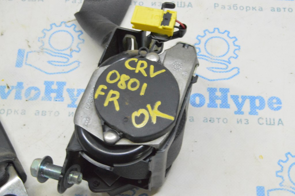 Пассажирский ремень безопасности Honda CRV 07-09 черн — фото 2