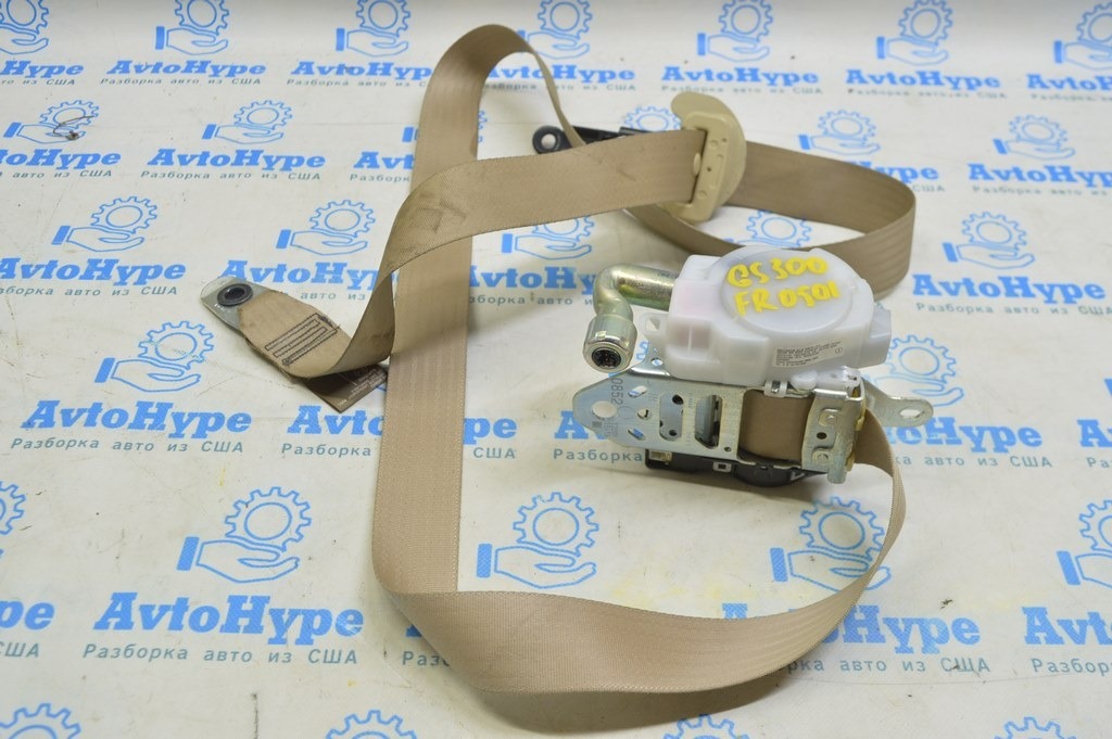 Пассажирский ремень безопасности Lexus GS300 GS350 GS430 GS450h 06-09 бежевый, тип 1