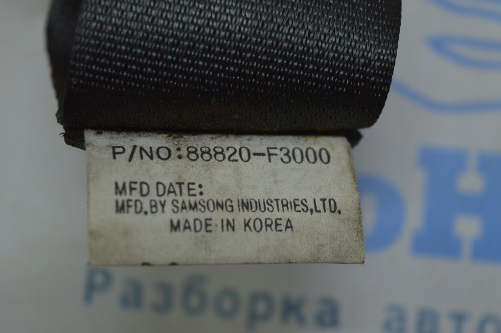 Пассажирский ремень безопасности с натяжителем Hyundai Elantra AD 17- черн (03) — фото 2