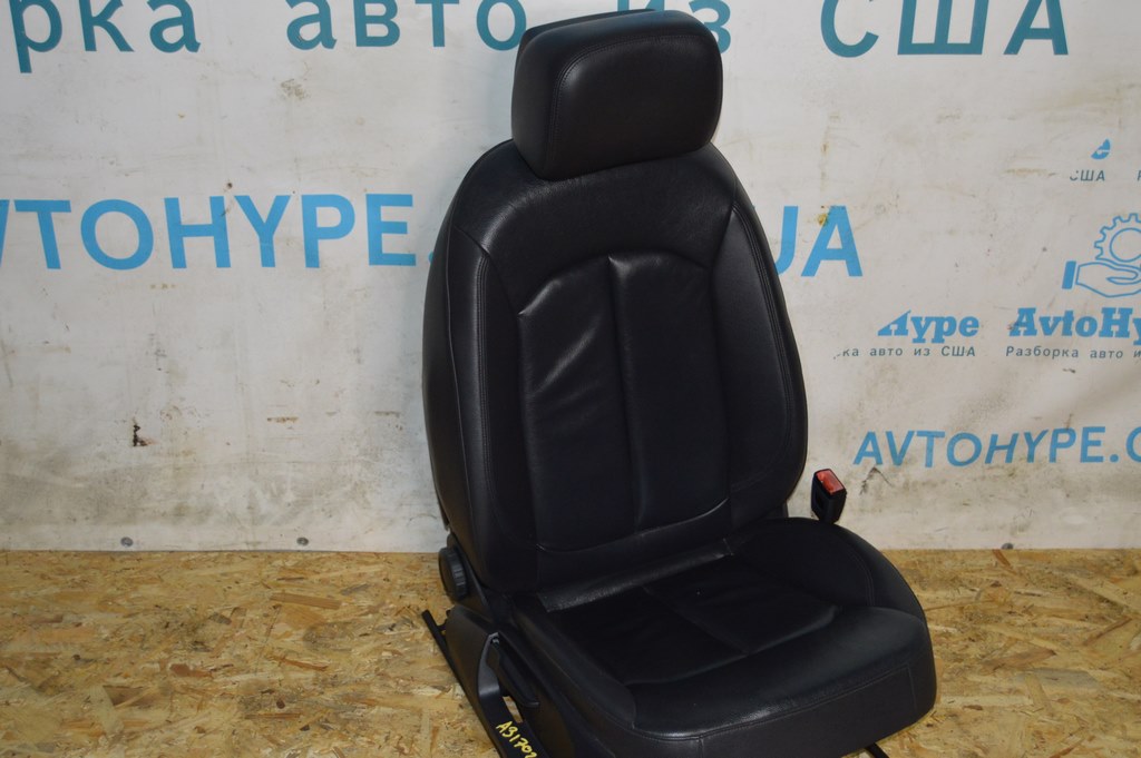 Пассажирское сидение Audi A3 8V 15-20 кожа черн, механическое (02)