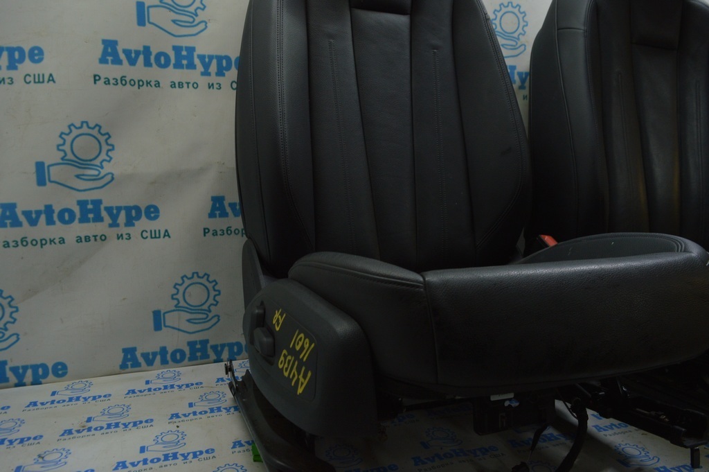 Пассажирское сидение Audi A4 B9 17-19 с airbag, электро, подогрев, кожа, черное (01) — фото 2