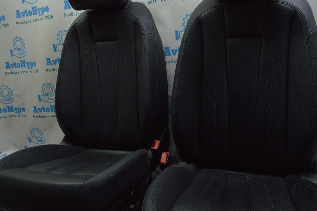 Пассажирское сидение Audi A4 B9 17-19 с airbag, электро, подогрев, кожа, черное (01) — фото 3