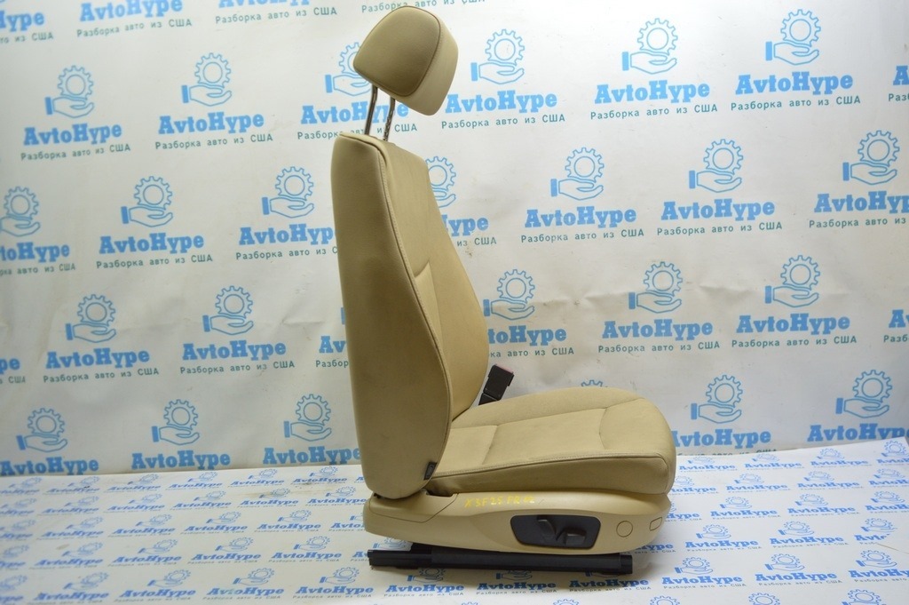 Пассажирское сидение BMW X3 F25 11-17 с AIRBAG, кожа беж, электро, подогрев трещины на сидении — фото 2