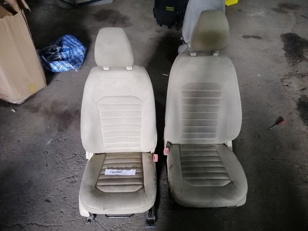 Пассажирское сидение Ford Fusion mk5 13-16 тряпка беж
