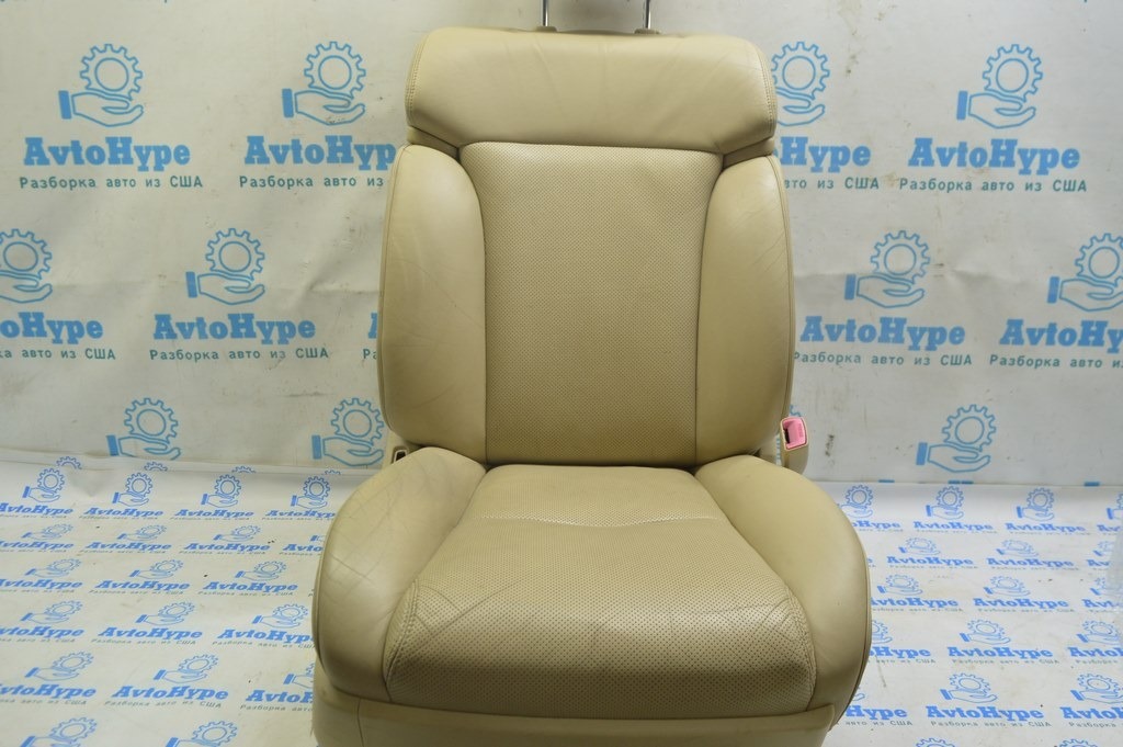 Пассажирское сидение Lexus GS300 GS350 GS430 GS450h 06-07 электро, кожа беж, перф (01) трещины — фото 2