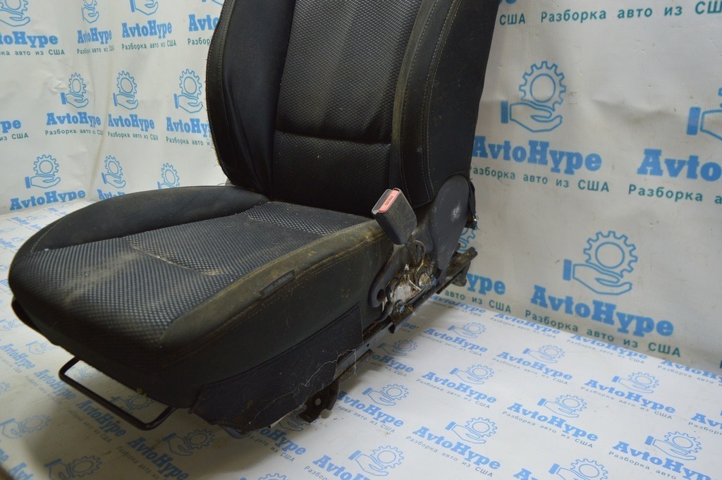 Пассажирское сидение Subaru Outback 15-19 черн тряпка (04) стрельнуло — фото 2