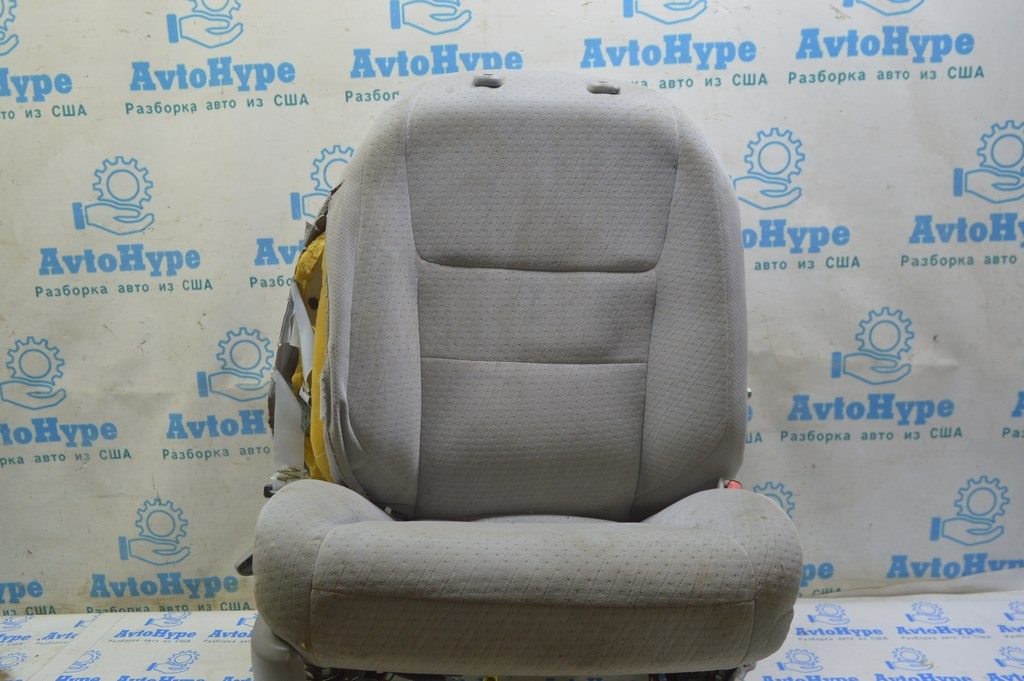Пассажирское сидение Toyota Sienna 11-20 без airbag, механич,велюр,серое(01) стрельн, кривое