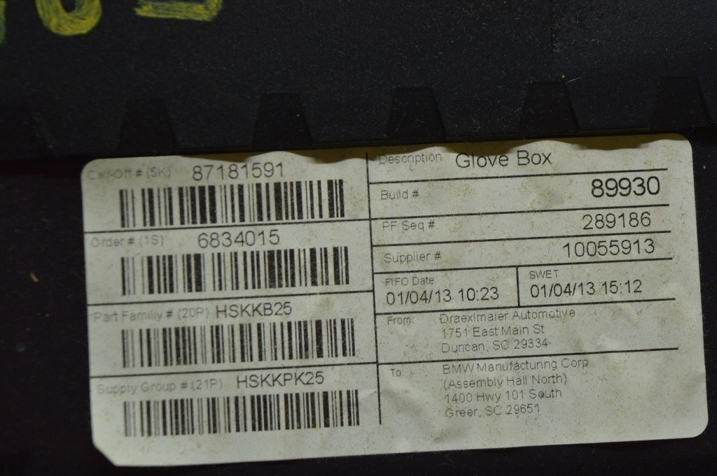 Перчаточный ящик, бардачок BMW X3 F25 11-17 (02) беж — фото 3