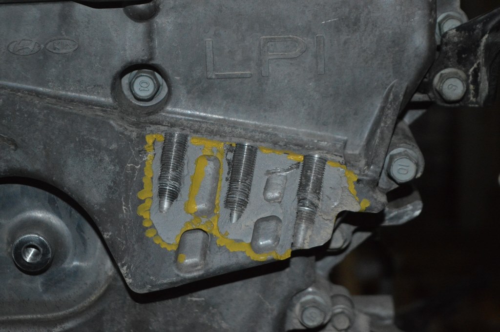 Передняя крышка двигателя Kia K5 16- 2.0 GAZ LPG (04) нет фрагмента — фото 2
