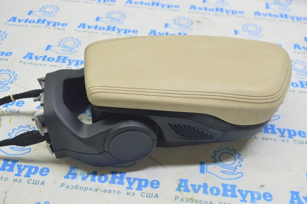 Подлокотник в сборе BMW X1 F48 16-19 кожа беж Oyster под телефон, без беспроводной зарядки — фото 3