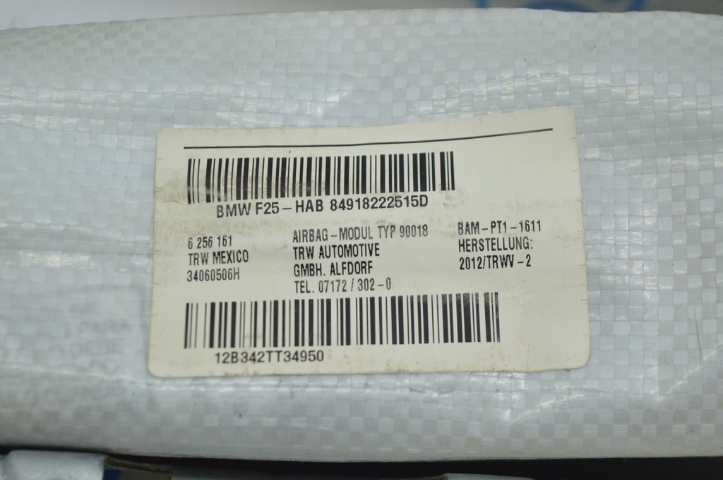 Подушка безопасности airbag боковая шторка левая BMW X3 F25 11-17 — фото 2