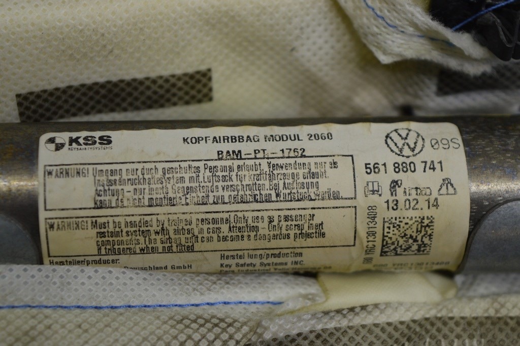 Подушка безопасности airbag боковая шторка левая VW Passat b7 USA (05) — фото 2