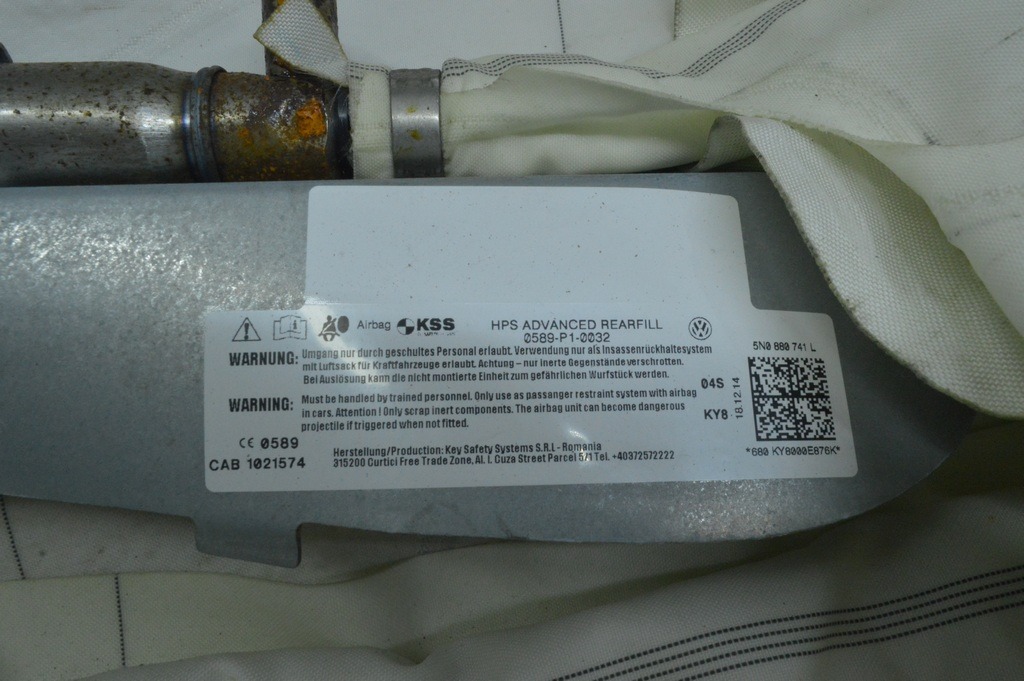 Подушка безопасности airbag боковая шторка левая VW Tiguan 09-17 (08) стрельнула — фото 2