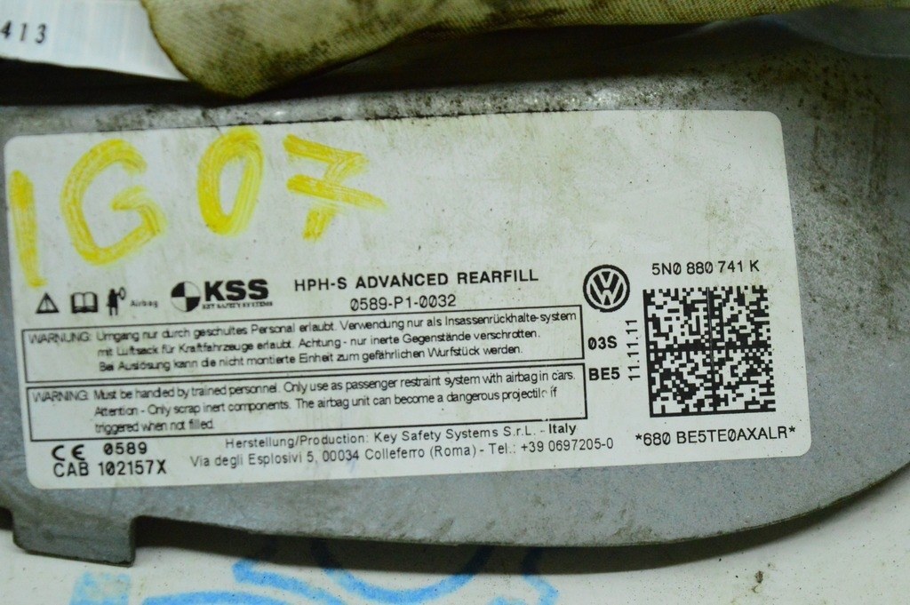 Подушка безопасности airbag боковая шторка левая VW Tiguan 09-17 — фото 2