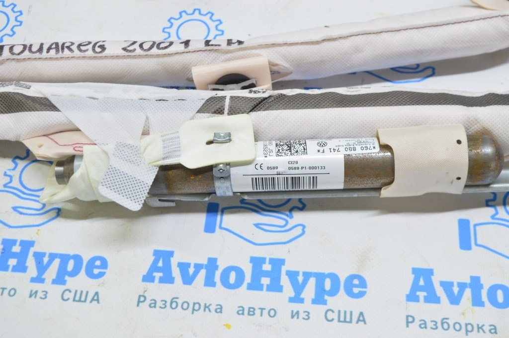 Подушка безопасности airbag боковая шторка левая VW Touareg 18- — фото 3
