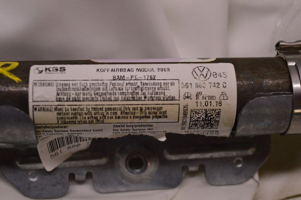 Подушка безопасности airbag боковая шторка правая VW Passat b8 USA стрельнувшая (02) — фото 3