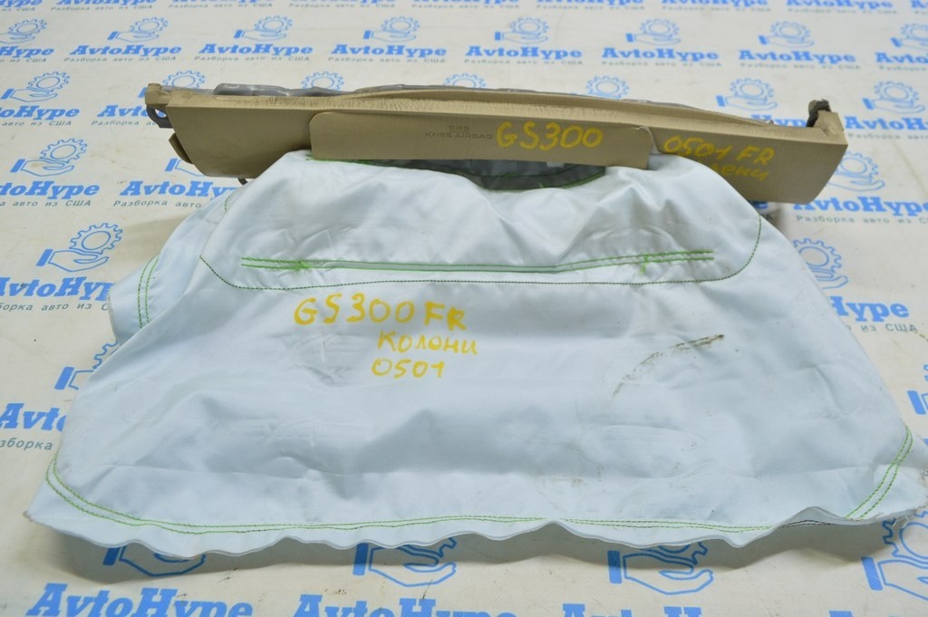 Подушка безопасности airbag колен пассаж Lexus GS300 GS350 GS430 GS450h 06-11 беж (01) стрельн